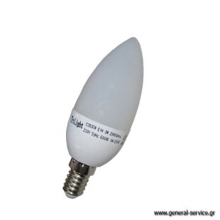 ΛΥΧΝΙΑ ΑΠΡΦ 03W E14 230V LED 6000K ΨΥΧΡΟ (ΚΤΡΓΘ) =>573507
